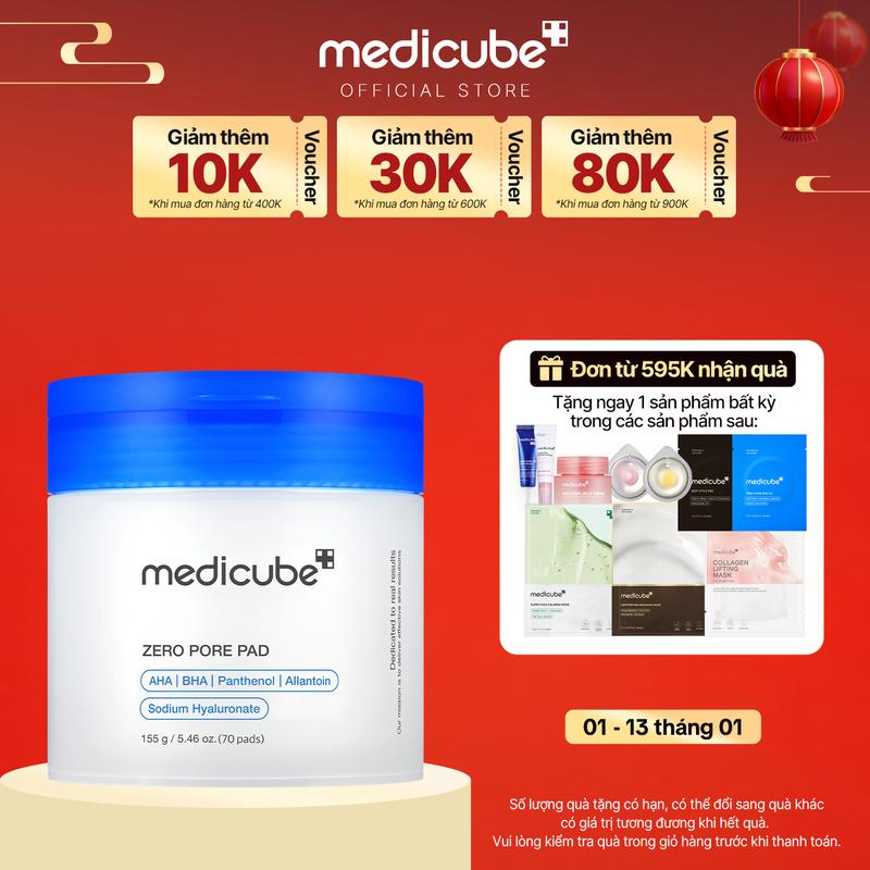 Toner Pad medicube Chăm sóc Đẹp Da 150g 70 miếng