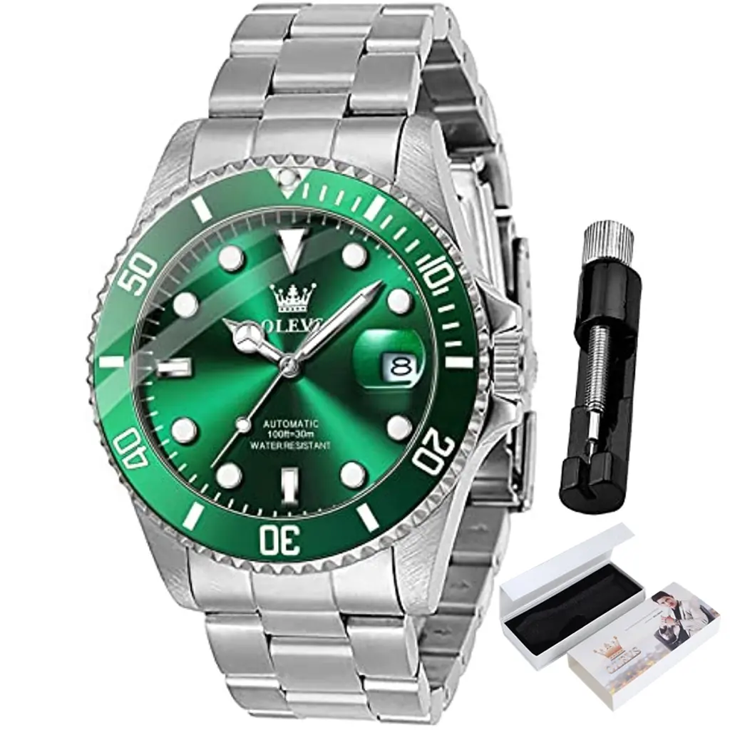 OPK G81-18 Waterproof Watch For Men Original Quartz Calendar Luminous Relo Green / Blue / Black Stainless Steel With Box rotundity Metal material Comfortable and breathable Multiple colors Box Meetings Offices Parties Gift Giving diver watch