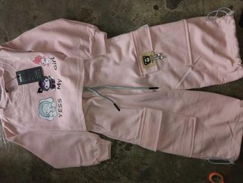 Product Review of Masyken Setelan Sweater Anak Perempuan Crop Top Usia 1-6 Tahun Bayi Parsel TPE Beige from 💙**🗯 0
