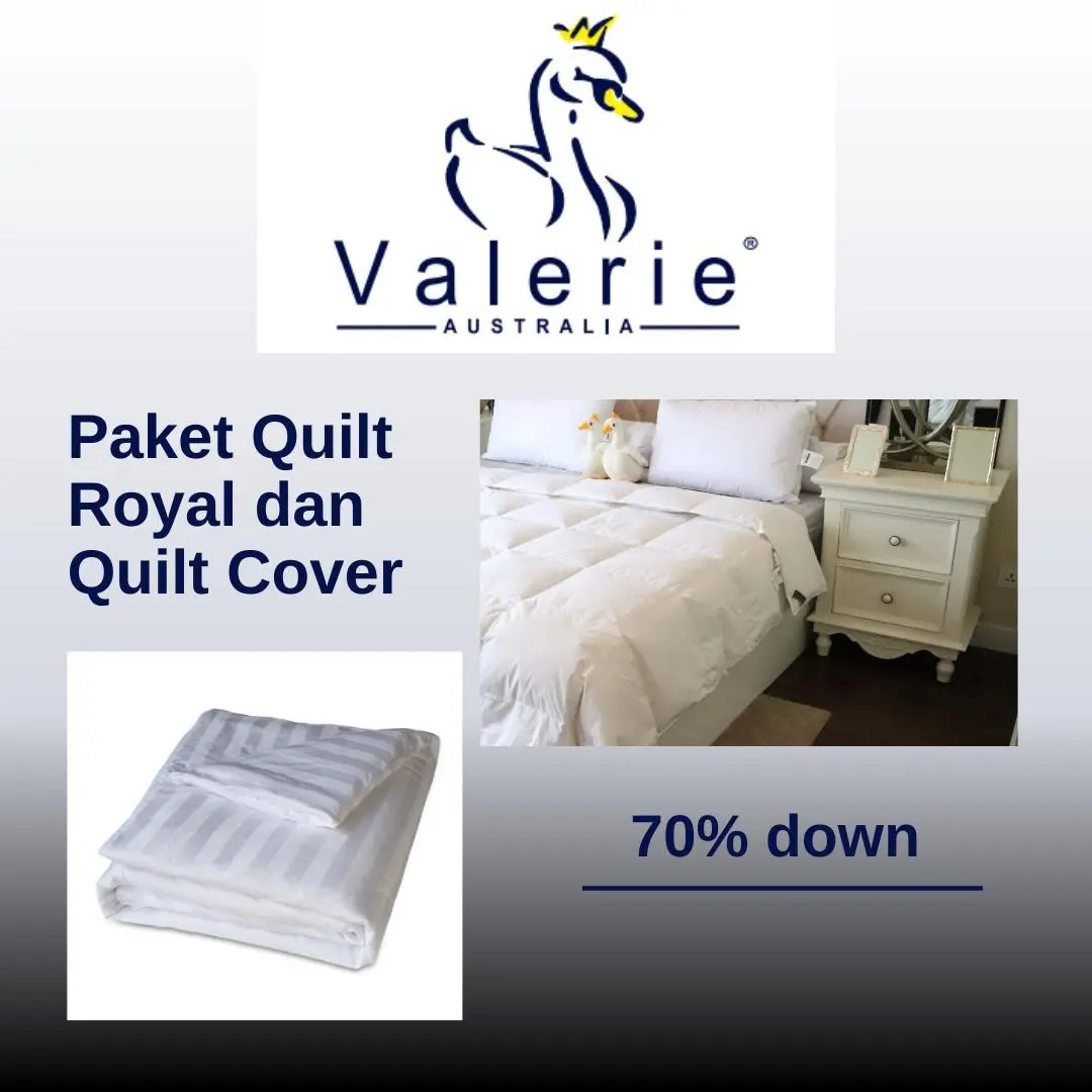 Paket Selimut Inner Duvet Bulu Angsa 75% down dan Quilt Cover 300TC