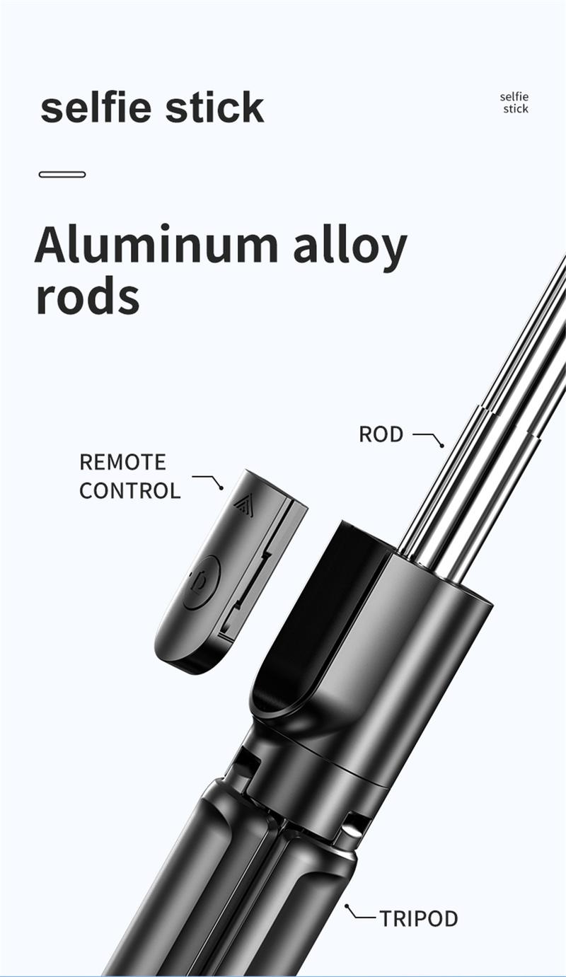 Product Introduction of Bluetooth Wireless Mini  Selfie Tripod Extendable Monopod Remote Shutter For iPhone Samsung Xiaomi Phone Holder 33