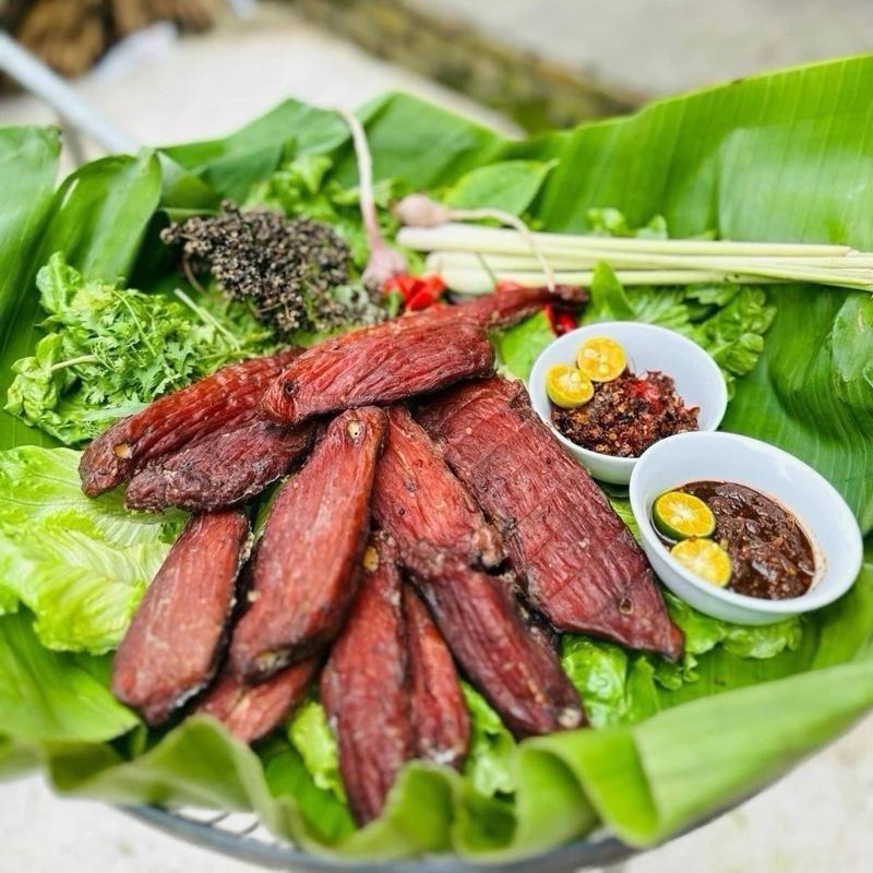200g Thịt lợn gác bếp Tây Bắc thơm ngon kèm chẳm chéo | Hoàng Hà Food
