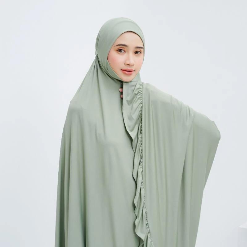 Mukena Jersey ARUMI Penutup Dagu Variasi Rempel 0