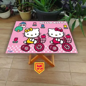 MEJA LEPTOP KARAKTER / MEJA LIPAT KARAKTER / MEJA BELAJAR ANAK / meja belajar kuromi