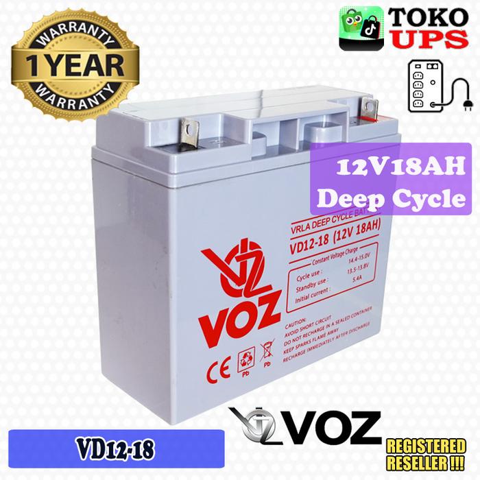 Gambar Baterai UPS Voz 12v 18AH Deep Cycle Voz VD12-18 - Bubble dari TokoUPS Kota Administrasi Jakarta Pusat Tokopedia