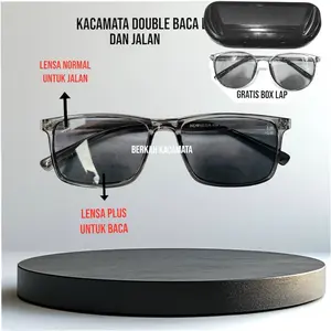 Kacamata Double Fokus Kacamata Baca Dan Jalan Melihat Jauh Dekat Lebih Jelas Kacamata Pria Wanita GRATIS BOX LAP