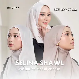 Nouraa - SELINA SHAWL - Pashmina Viscose - Modal Viscose Shawl- Bamboo Viscose Kerudung Premium Nouraa - SELINA SHAWL - Pashmina Viscose - Modal Viscose Shawl- Bamboo Viscose Kerudung Premium
