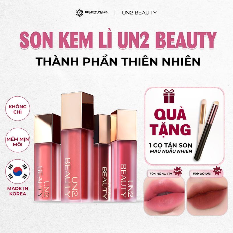 [UN2 BEAUTY] Son Kem Lì Không Chì UN2 Beauty Dưỡng Ẩm Mịn Môi Soft Liquid Lipstick 5.5g