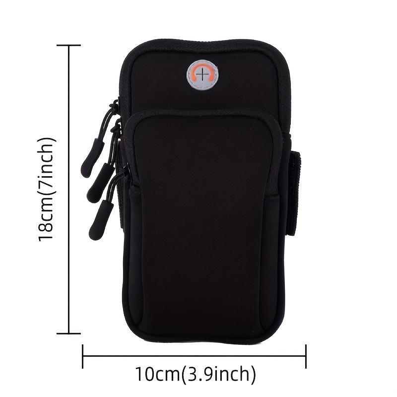 Running Arm Bag, Waterproof Sports Bag, Outdoor Phone Storage Bag for Running, Climbing, Hiking, Unique Headphone Jack Design Bag for Mobile Phones, Headphones, Keys, Cards 1