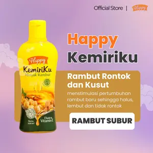 Happy Minyak Kemiriku 100ml | Penumbuh dan Penyubur rambut untuk anak dan dewasa