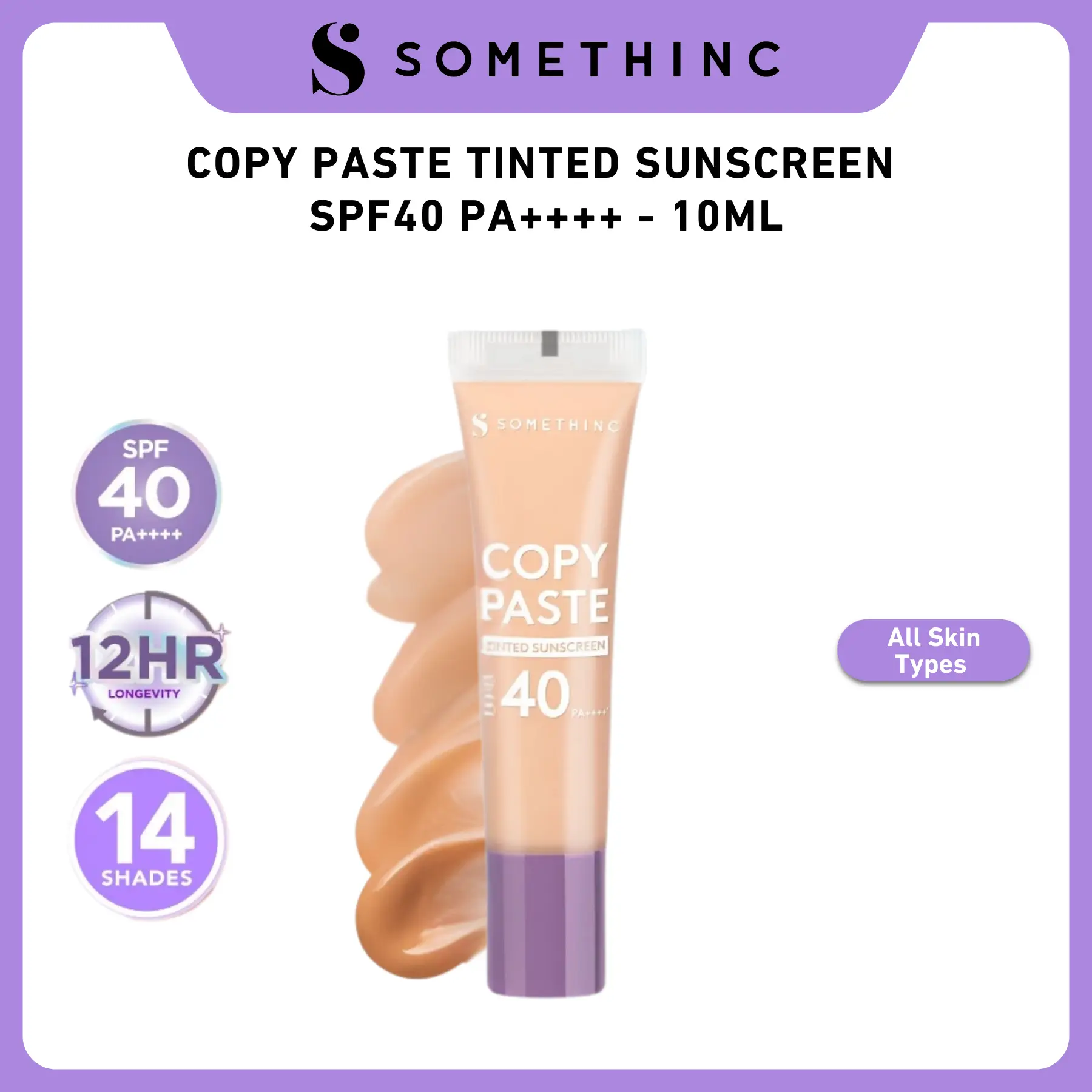 SOMETHINC Copy Paste Tinted Sunscreen SPF 40 PA++++ - 10 ML - SKIN TINT + SUNSCREEN