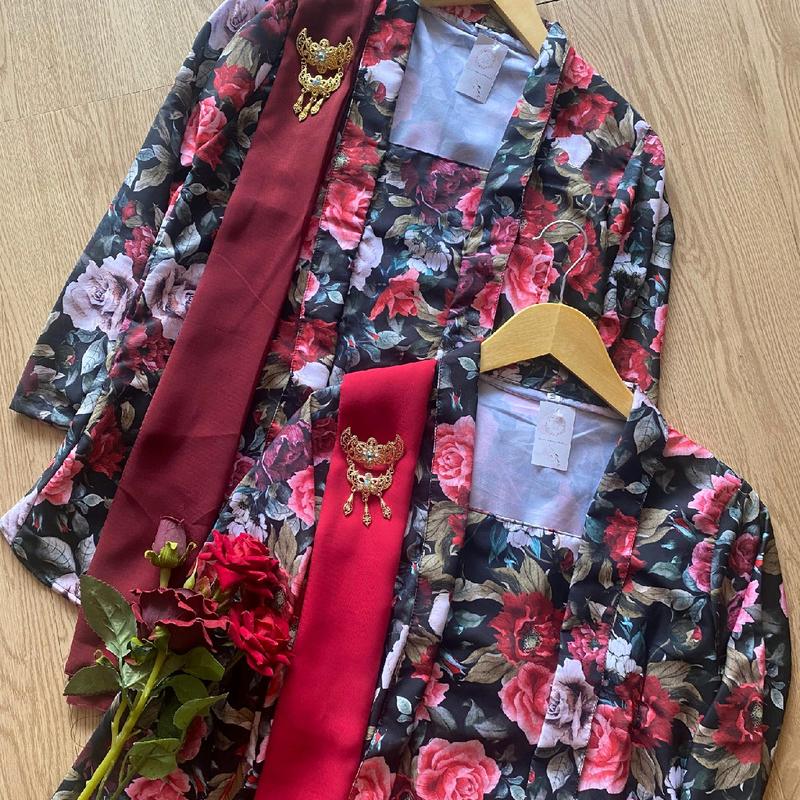 KEBAYA KUTUBARU FLORAL JADUL RAISA  Motif  Bunga Katun 2