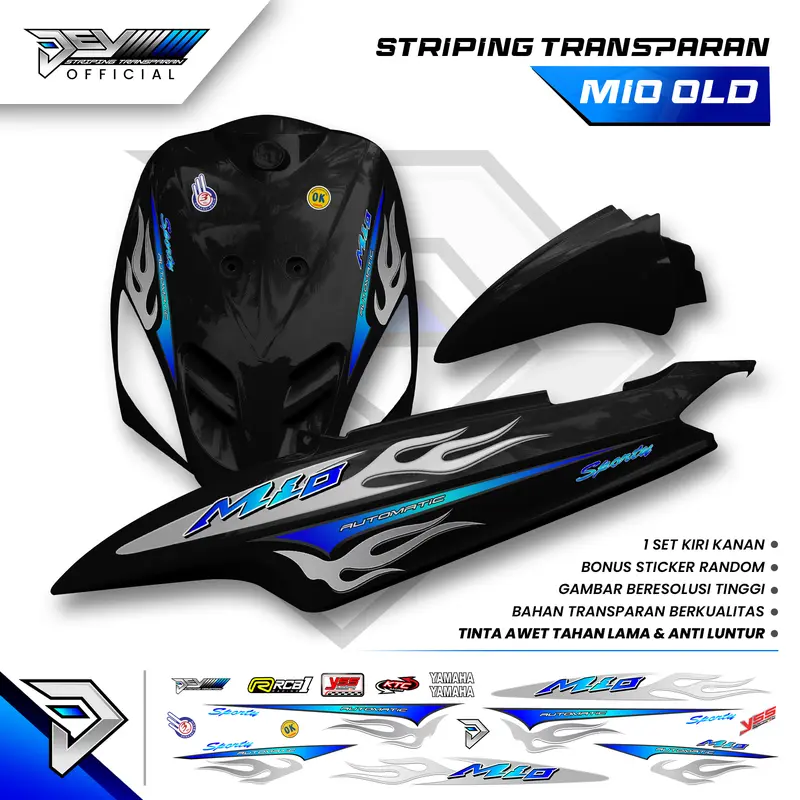 STRIPING MIO SPORTY TRANSPARAN ORIGINAL | STICKER BODY YAMAHA MIO BEST SELLER 4