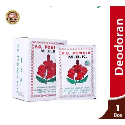 MBK Bedak Silver & Putih box Isi 3 Sachet / Pengharum badan / Ketiak / Body talk / M B K