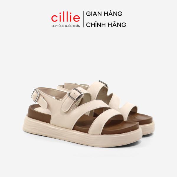 Giày Sandal Dép Bánh Mì Đế Xuồng Nữ Thời Trang Da Mềm Đế Nhẹ Cillie Cao 3p 3cm SD25