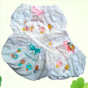FINKA ((3pcs)) Celana Dalam Bayi putih Renda List Pita uisa 0-24 Bulan SNI