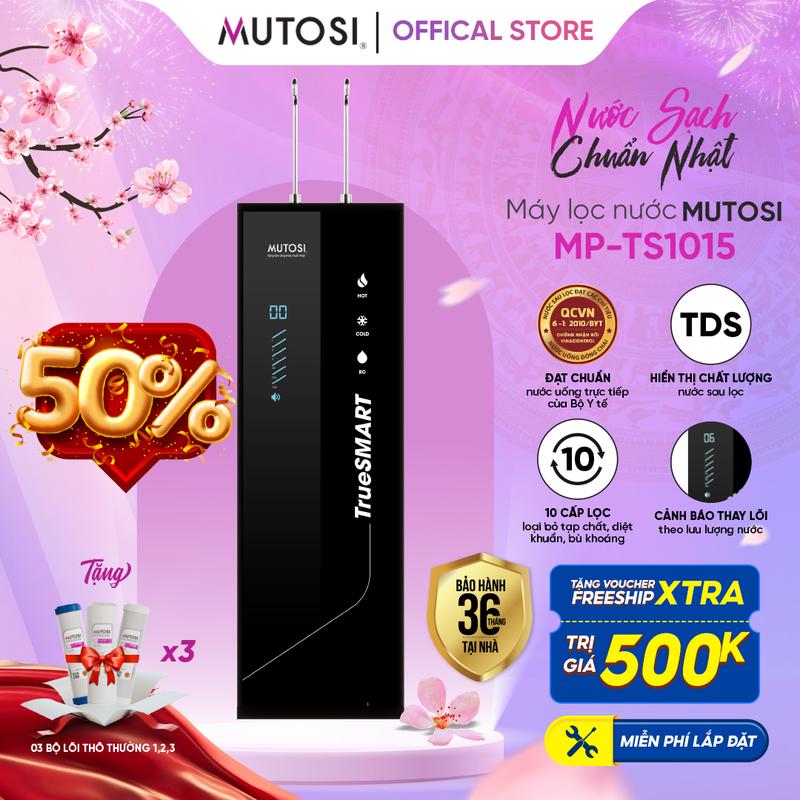 MUTOSI Máy Lọc Nước RO 10 Lõi MP-TS1015 TrueSMART Cảnh Báo Thông Minh 3 Chế Độ Nóng Lạnh Nguội TDS Hiển Thị Chất Lượng Nước Tốt Nhất