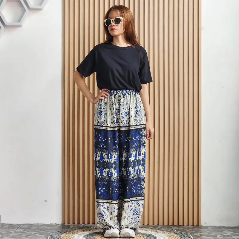 Vomila Celana Kulot Rayon Motif Valerie 6