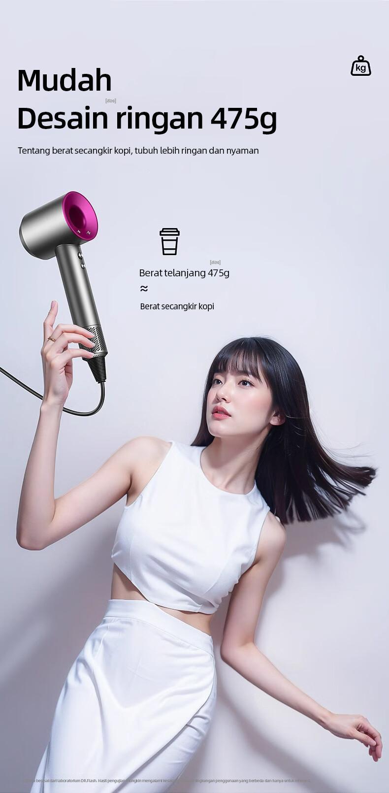 【COD Dr Flash】 ion negative Pengering Rambut Dryer 110.000 Putaran Kecepatan Tinggi - Hairdryer 1600w 5 1 hair