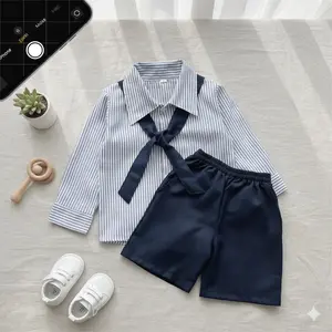 Setelan kemeja anak laki laki korean style usia 1-5 tahun cowok cewek