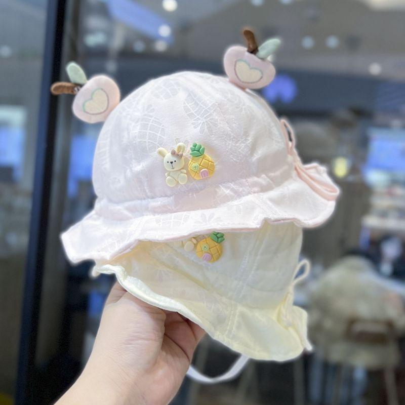 Mũ Bucket Trẻ Em Bé Thiết Kế Dễ Thương Mỏng Và Thoáng Khí Thích Hợp Cho Mùa Hè Cho Bé Gái Và Bé Trai Mũ Ngư Dân Hình Thỏ Hoạt Hình Có Thể Điều Chỉnh Mũ Chậu Che Nắng Cho Trẻ Em
