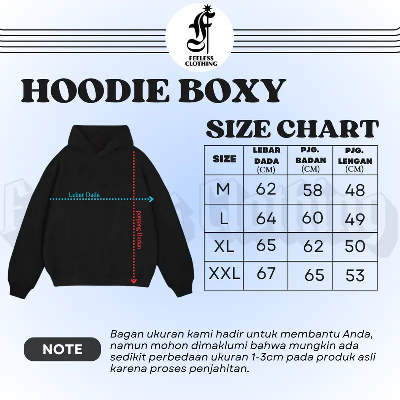 Feelesscloth Sweater Hoodie Boxy Starfeel Fleece Pria dan Wanita 4