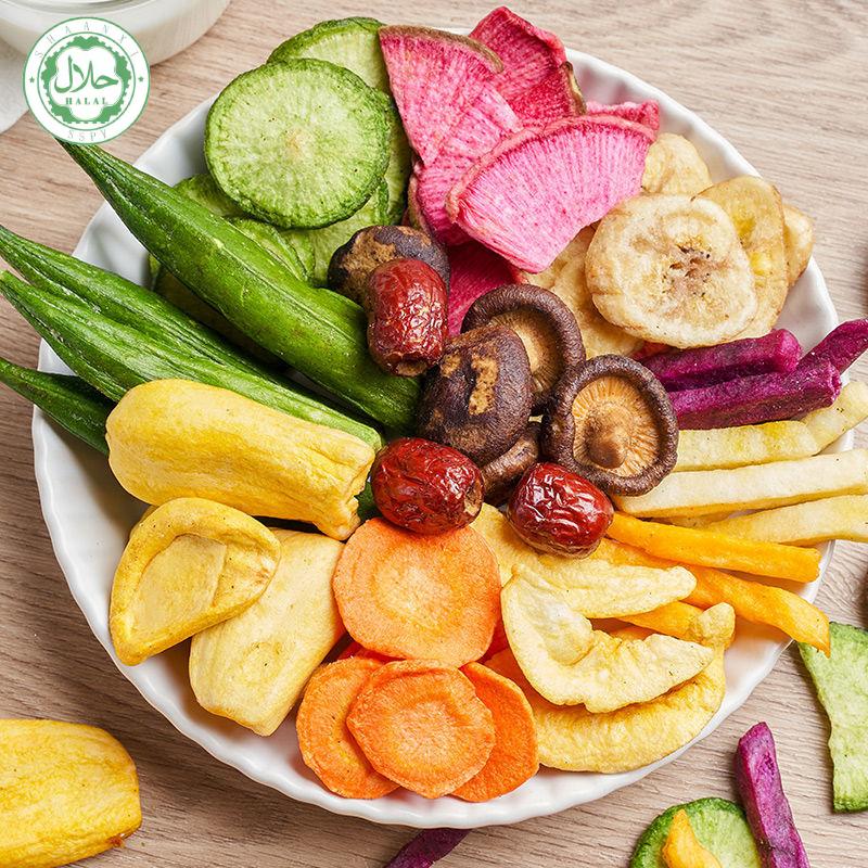 [HALAL]Keripik Mix Sayur & Buah Vegetables Chips & Fruits Kemasan Pouch Premium Chinese food Snack Cemilan Sweet COD Local delivery within 24 hours Manis Camilan 6