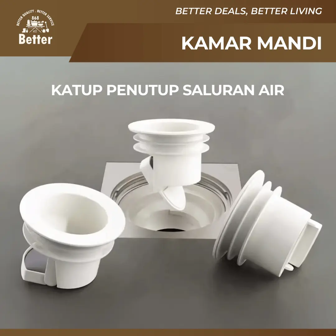 Saringan Pembuangan Air Kamar Mandi Penutup Lubang Otomatis Anti Bau dan Kotoran