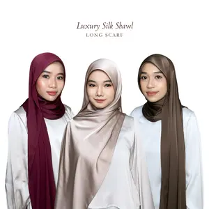 Roselover | Luxury Silk Shawl – Non-Textured Silk Long Scarf(180x75 cm)