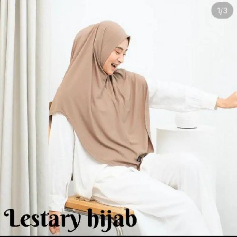 Hijab Instan size S M L XL  Bergo Non Tali Jersey Premium Grade A Jilbab Instant Khimar Quality Non Pad Original Lestary Hijab yeppushop jilbab  bergo non pet 5