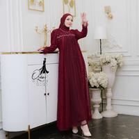 Gambar GAMIS OZIAS BROKAT 10015 LD 105 120 I Gamis Kondangan Wanita I Gamis Fashion Muslimah - Putih, LD 120 dari Ozias.id Kota Administrasi Jakarta Barat 4 Tokopedia