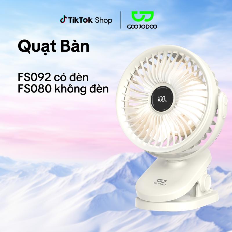 [GOOJODOQ - KOC/KOL] Quạt Kẹp di động 3 trong 1 -để bàn tiện lợi, có 2 phân loại, đa chức năng, màn hình Led kỹ thuật số, động cơ không chổi than tốc độ