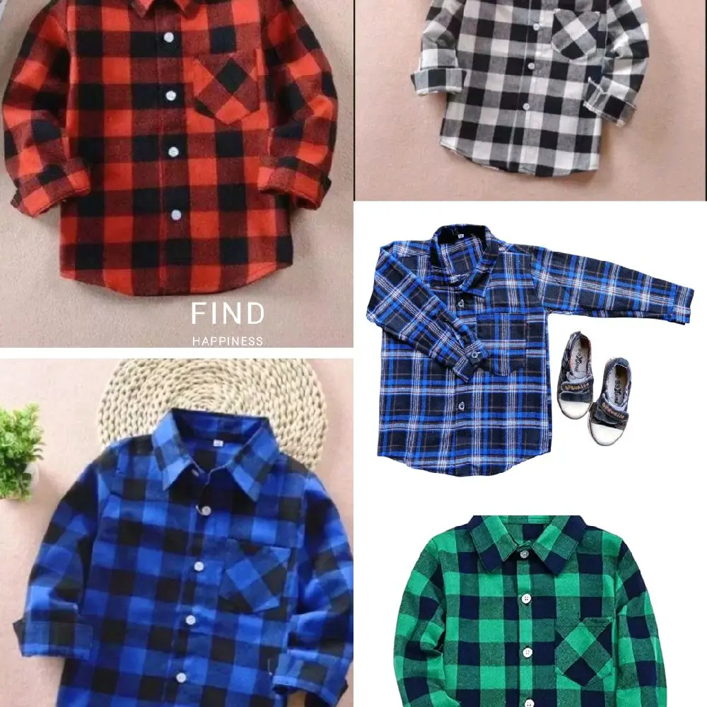 Kemeja flanel anak usia 1-12tahun bahan flanel catton premium Fashion