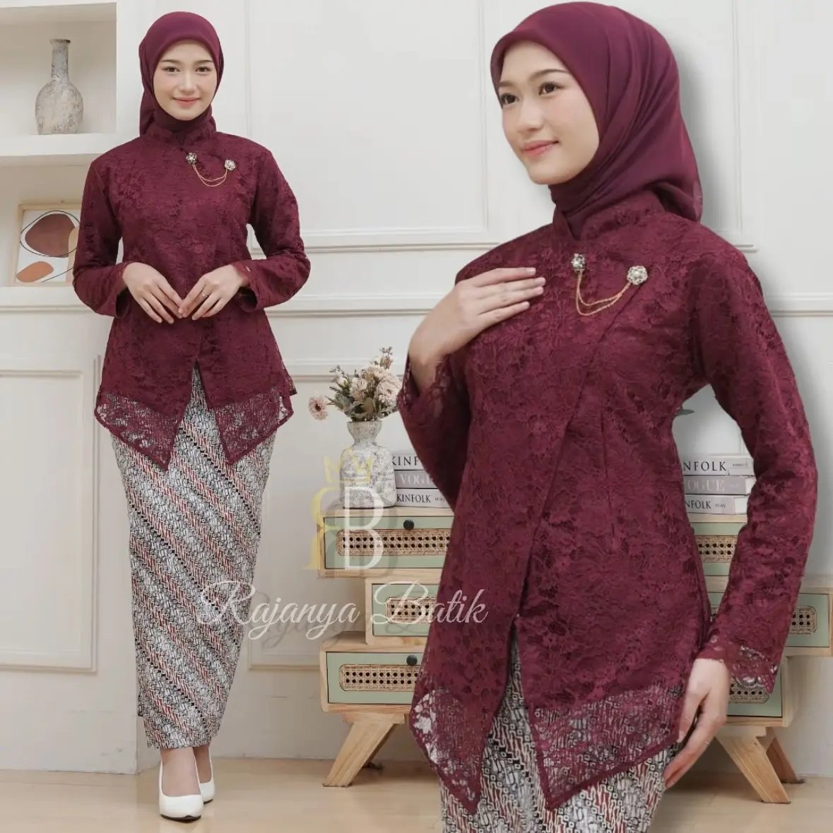 KEBAYA JAWA+ROK marun