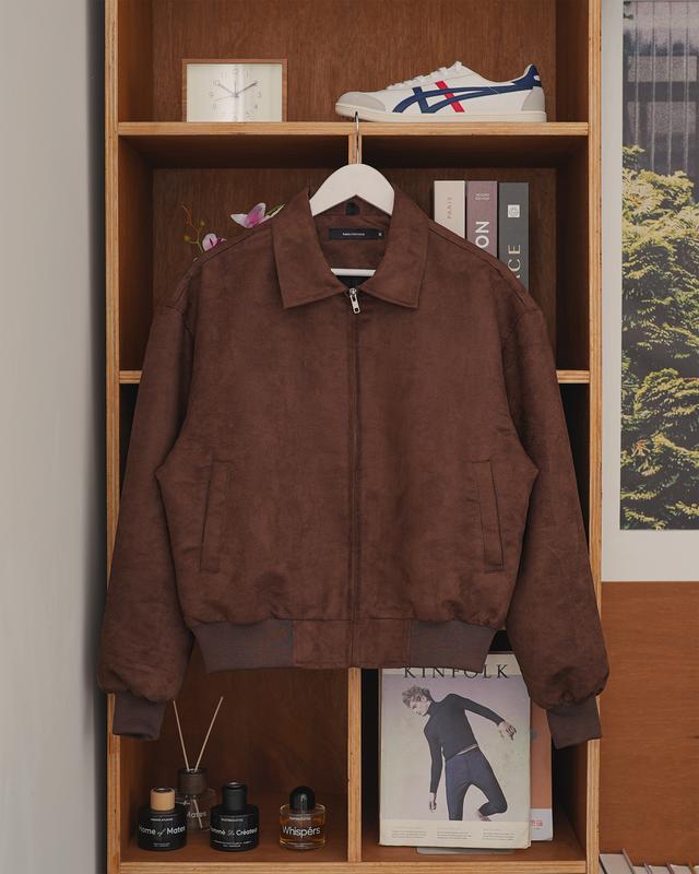 Wear Kaza Indonesia - Amberdi Suede Boxy Jacket 'Brown' 3