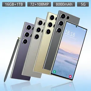 [Ready Kirim] S 25 Ultra Edisi Hitam 7.5Inci 16GB+1TB Android14 Dual SIM 5G 8000mAh 72MP+108MP OIS Smartphone Metal Frame + Free TWS & Case