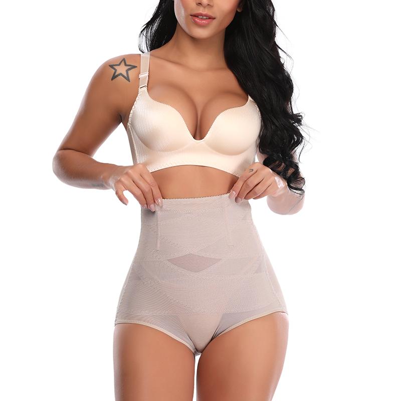 Product Introduction of Women Soft Cross Mesh Brief Sexy Breathable Underwear Double Layer Shapewear Panty Tummy Control Butt Lifter Waist Trainer Lingerie Body Shaper Semi-Transparent Panties 19