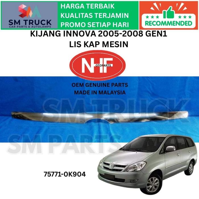 Jual (NHF MALAYSIA) LIST KAP MESIN HOOD MOULDING CHROME KROM INNOVA ...