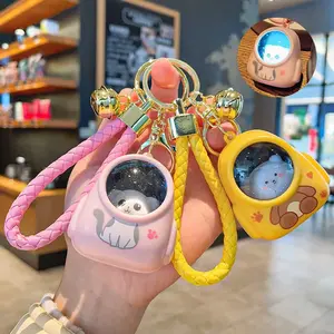 Cartmax - Gantungan Kunci Backpack Cat Karakter Keychain With NightLamp Multifungsi Astronot Cute