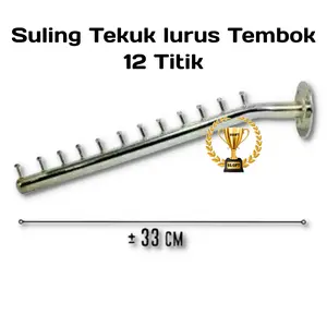 Gantungan Hanger Suling Tembok Tekuk / Gantungan Hanger Tekuk Lurus besi kayu Stainless kokoh wardrobes