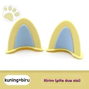 Kuning+biru- Telinga  Kucing