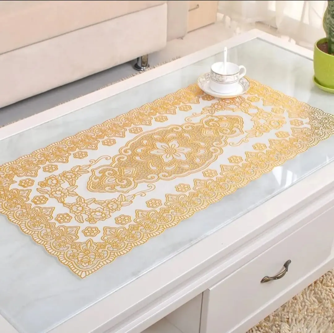 Taplak Meja Persegi Panjang Bahan Berkualitas Tinggi - Perlindungan Tambahan Meja Anda -Linen