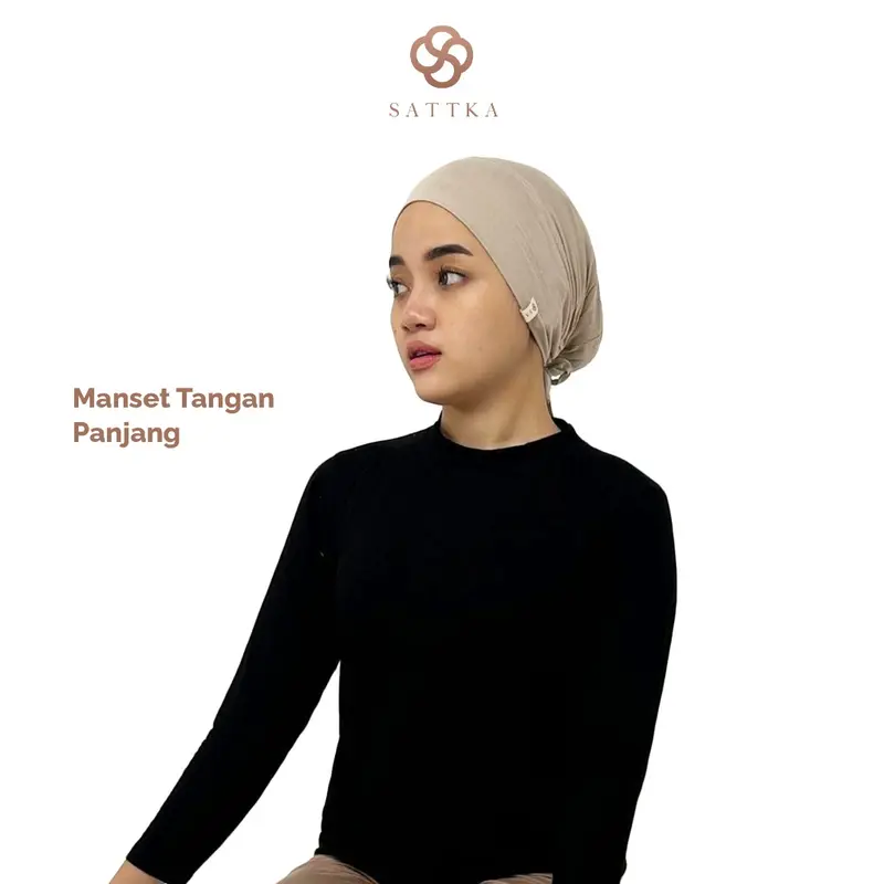Inner / Manset Tangan Panjang / Long Sleeve Inner Hijab Premium by Sattka Bahan Adem Lentur Stretch 0