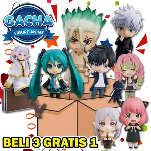 (Beli 3 Gratis 1) Gacha Figure Anime Misteri Box Anime Mystery Box Anime Frieren Gojo Jujutsu Miku Anya Solo leveling Naruto One Piece Dolls