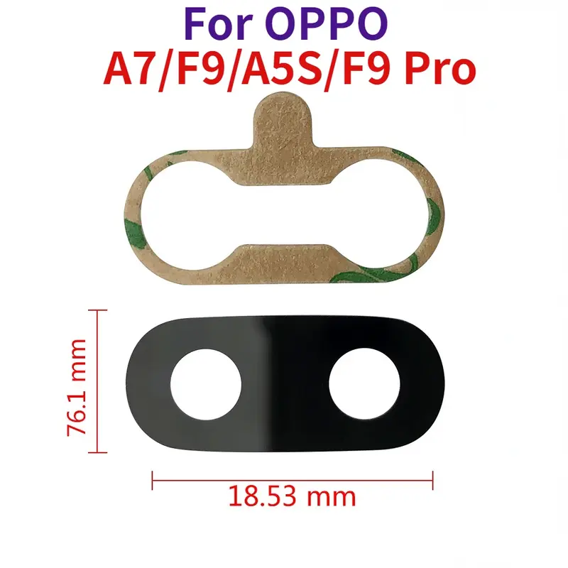 Ống kính camera sau bằng kính có chất kết dính cho OPPO , cho A1k, A5S, A7, A8, A9, A15, A15s, A16, A35, A52, A53, A54, A74, A93, F9, F11 Pro 3