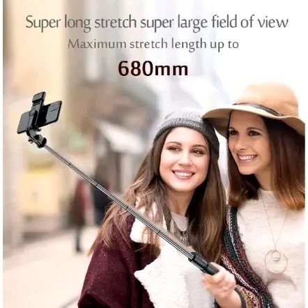 Tongsis Bluetooth R1s Wireless Remote 4 in 1 dengan Lampu Selfi 1