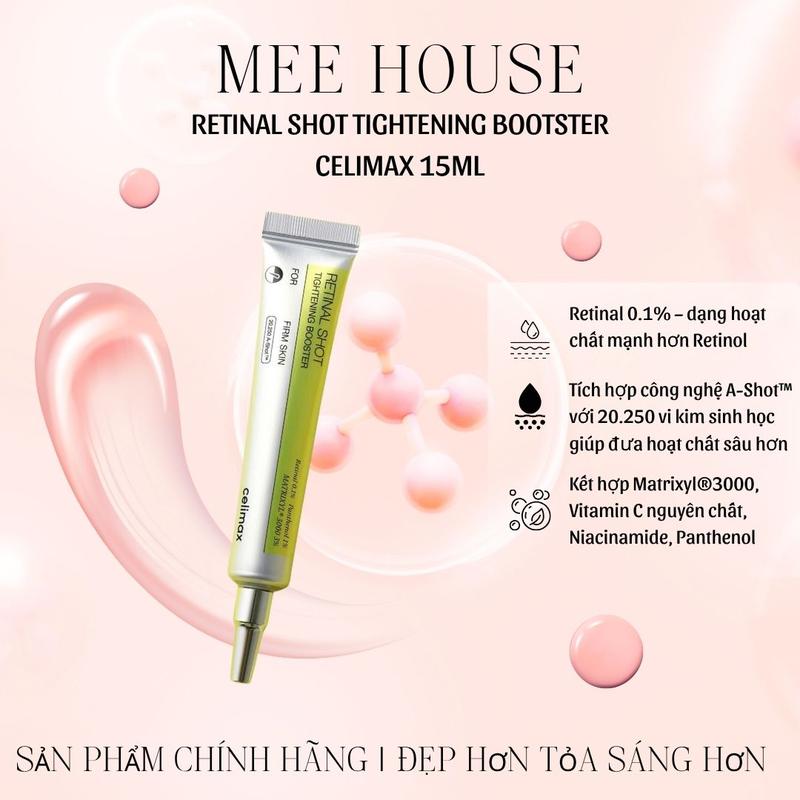 M1_Kem Retinal Shot Tightening Booster Celimax 15ml - Kem xóa mờ nếp nhăn Chống Lão Hóa & Dưỡng Sáng Da, Se Lỗ Chân Lông, Tăng Độ Săn Chắc Với Nano Retinal 0.1%
