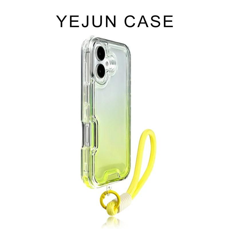 Áp dụng cho mẫu mới 18promax vỏ điện thoại di động gradient trong suốt iPhone 17 dày 3 trong 1 15pro đơn giản 14 chống rơi 16plus