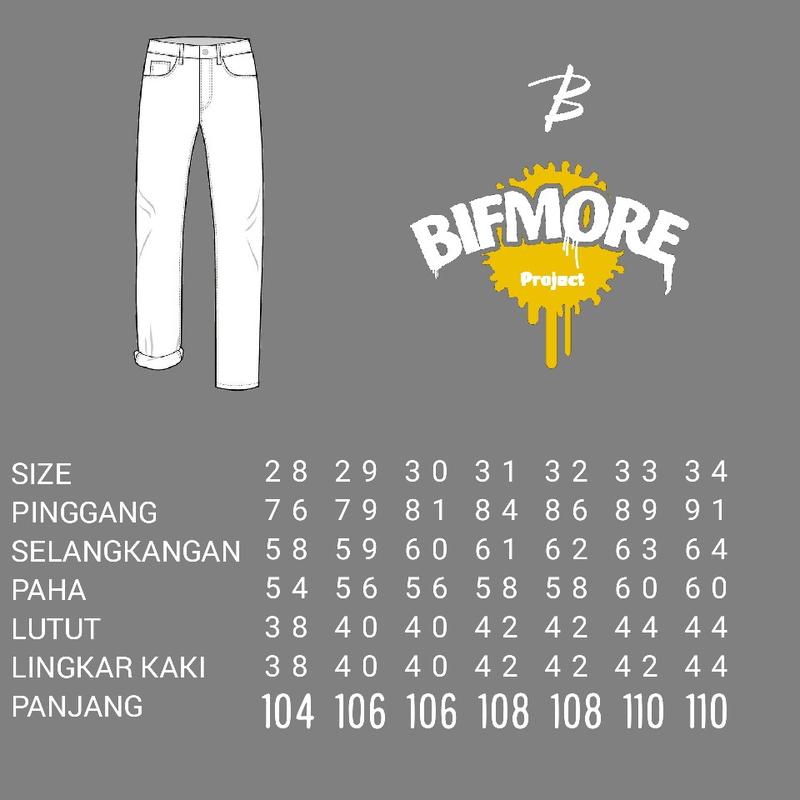 Product Introduction of celana jeans denim selvedge bifmore denim Panjang Pria Dewasa   Hitam Slim Straight Fit 0