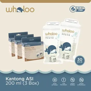 TERMURAH - WHALOO - PAKET HEMAT 3 BOX - KANTONG SUSU ASI BAYI BABY BREAST MILK STORAGE BAG SET 3 PCS - KANTONG PLASTIK ASI IBU BPA FREE